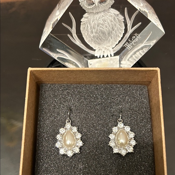 Jewelry - Elegant Silver and Pearl Drop Earrings…open to offers. U can bundle